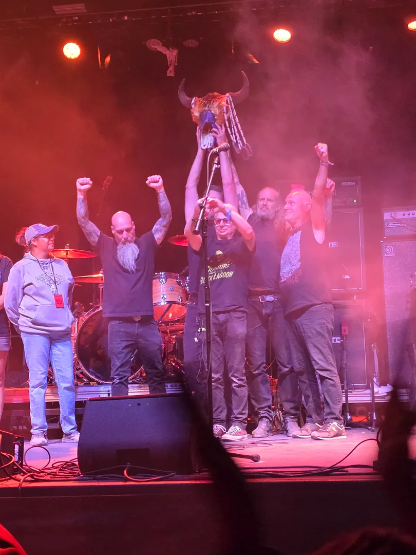 Neurosis at Fire in the Mountains, receiving a gift from the Blackfeet Nation