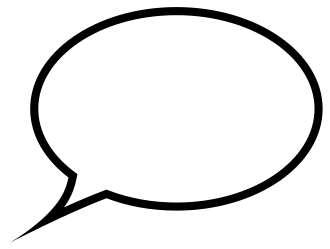 A cartoon speech bubble.